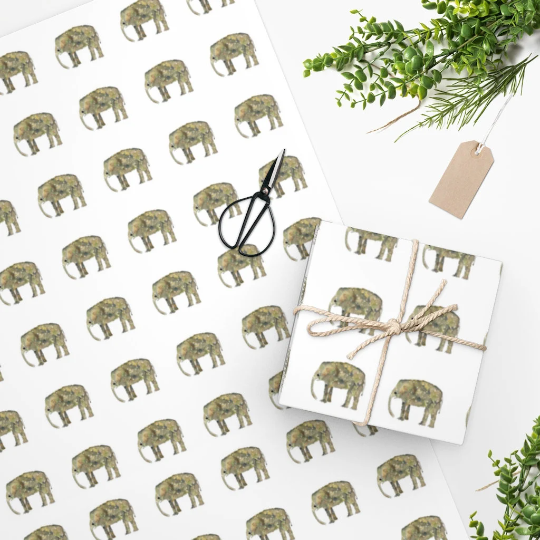 Elephant Wrapping Paper :: Banana Slug Studio